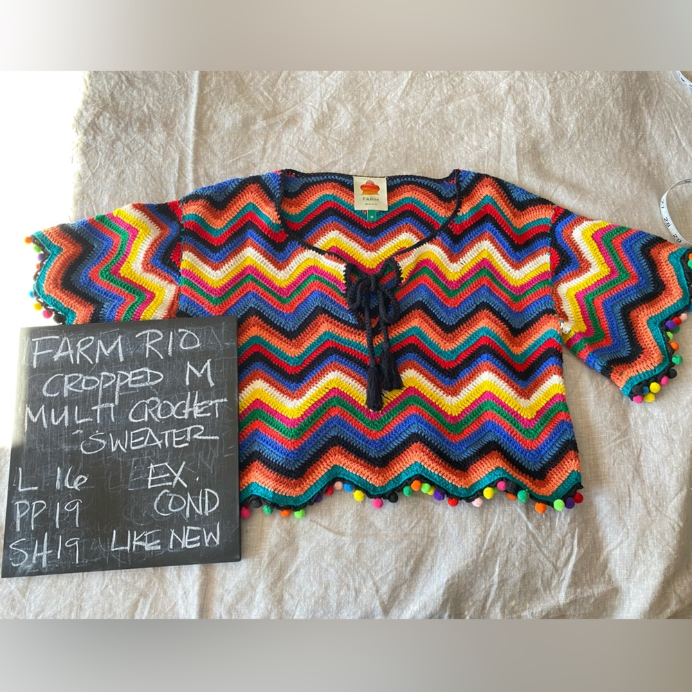 FARM Rio Multicolor Chevron Sweater - Picture 6 of 12